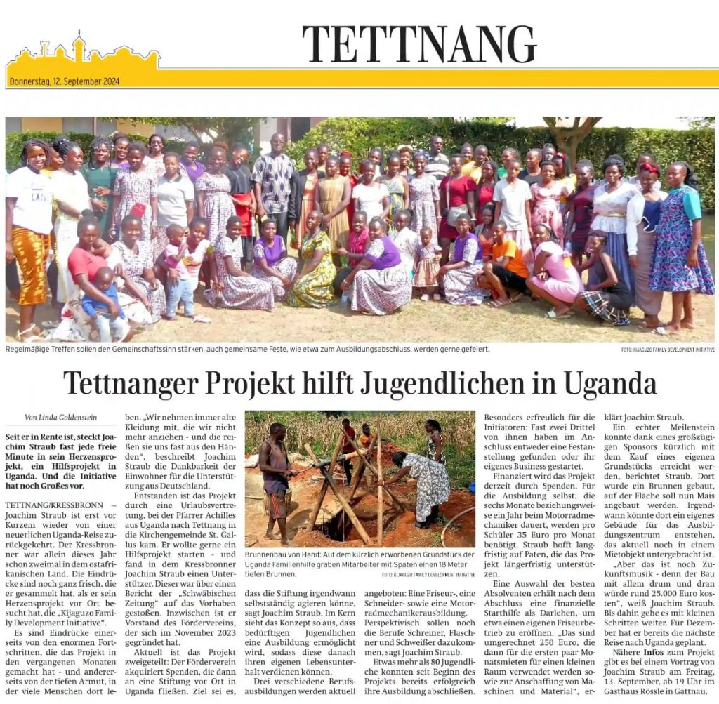 Bericht in der "Schwäbischen Zeitung"